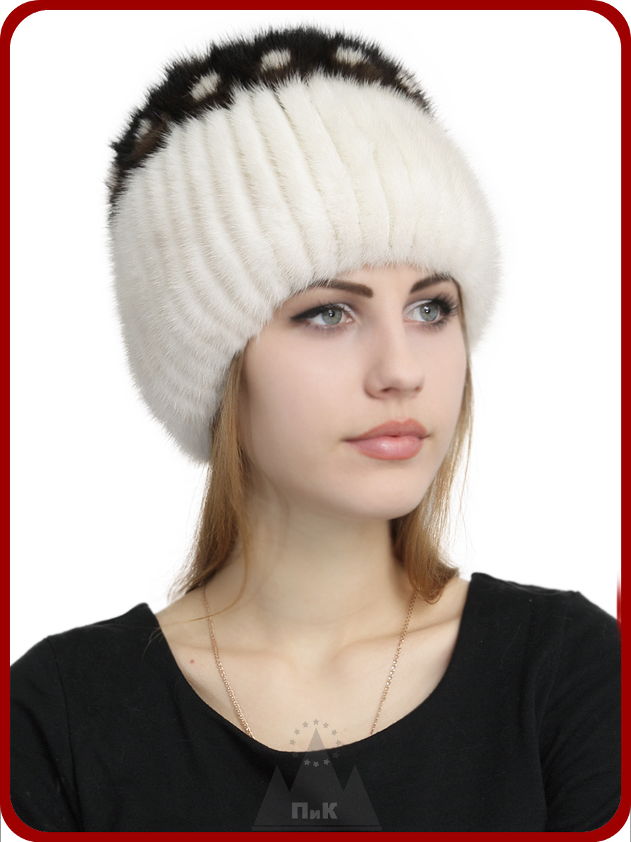 шапка норковая вязаная женская фото цена
