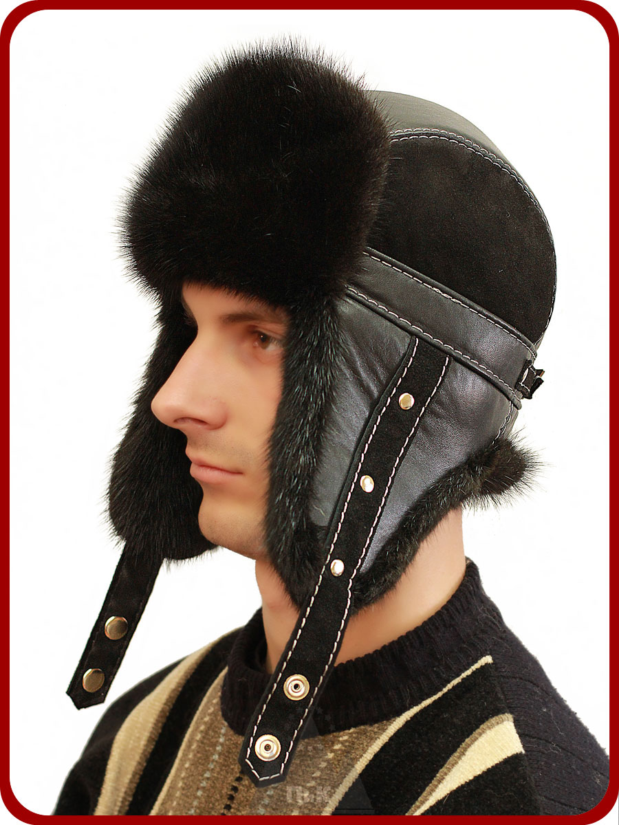 Солидная стильная мужская зимняя шапка