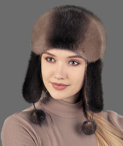 Норковые ушанки женские